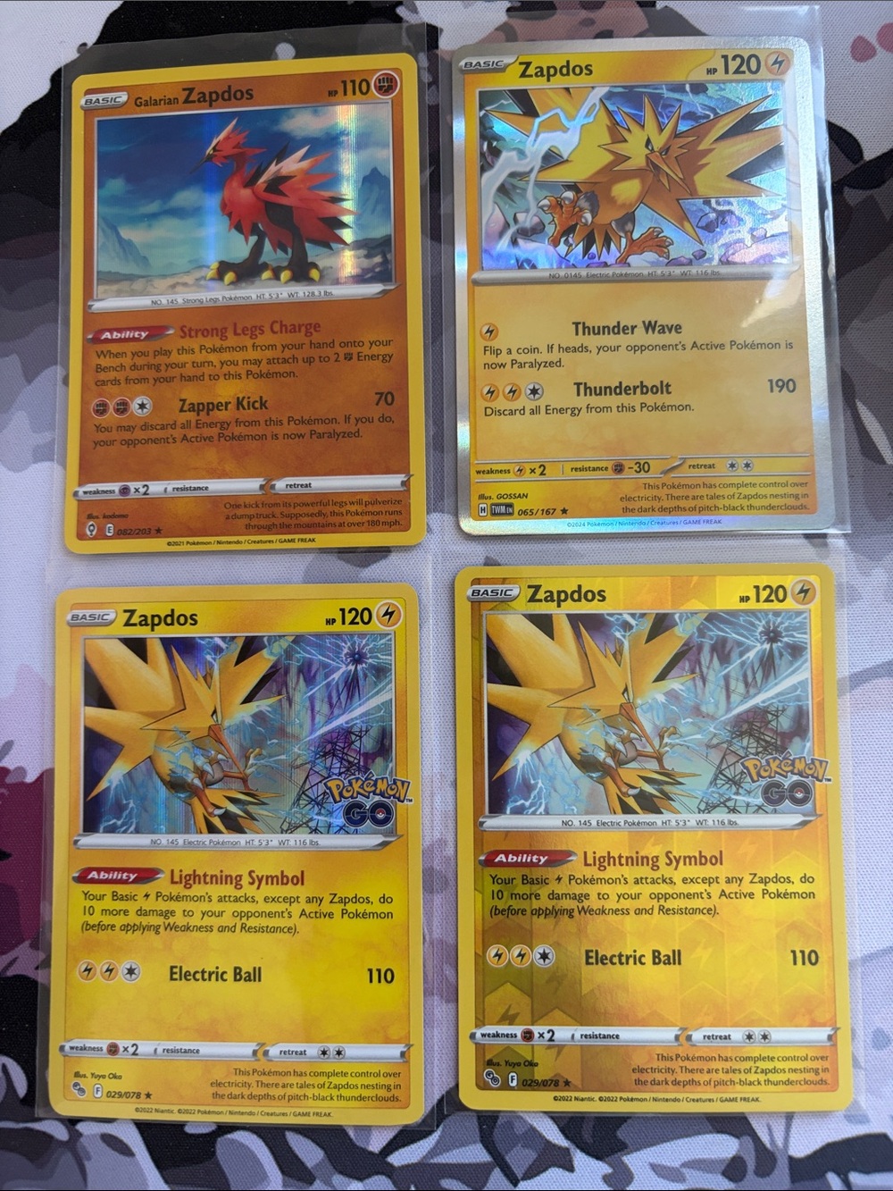 ⚡ Zapdos & Galarian Zapdos Pokémon Card Lot | 4 Holo & Reverse Holo Cards ✨5/$25